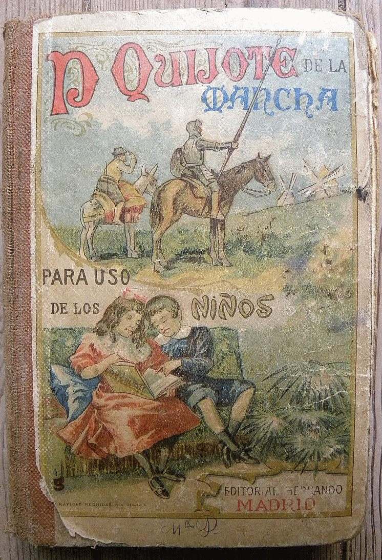 Portada de un ejemplar de D. Quijote de la Mancha