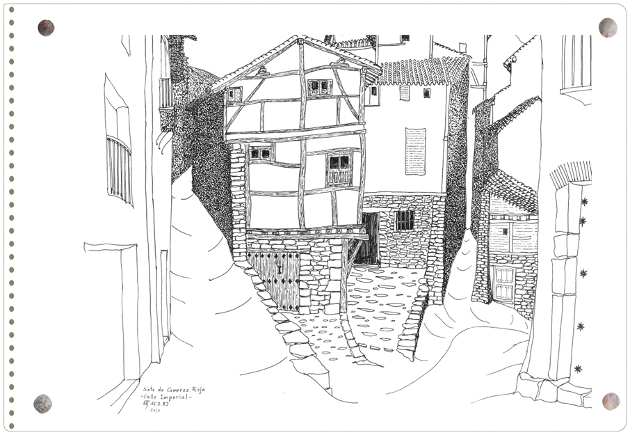 Dibujo de Ernesto Reiner: casa de don Pedro Mazo